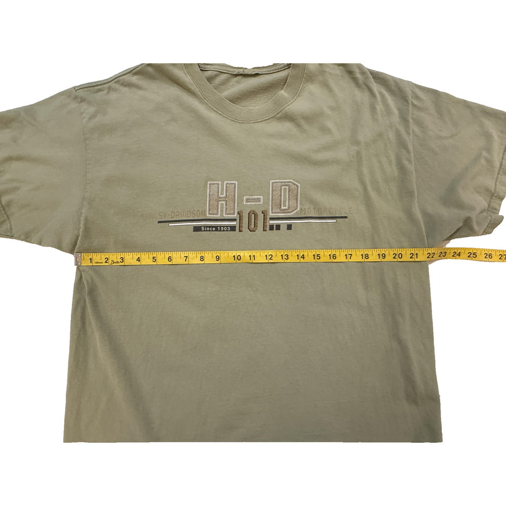 Harley-Davidson Shirt Mens Large Sage Green H-D 101 Central Texas, Austin Texas - Picture 4 of 6